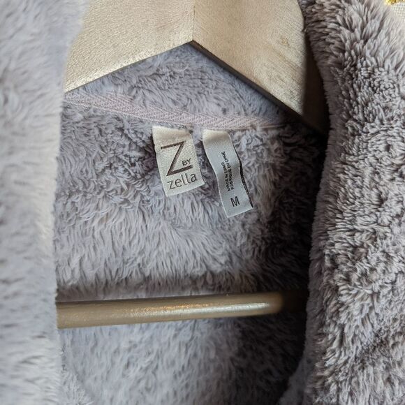 zella fluffy zip-up sweater jacket - Picture 2 of 5